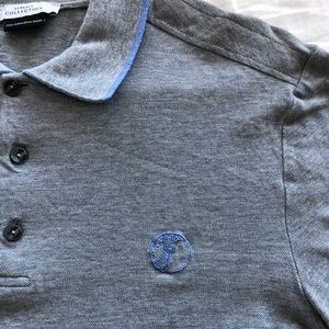 Versace collection gray short sleeve polo